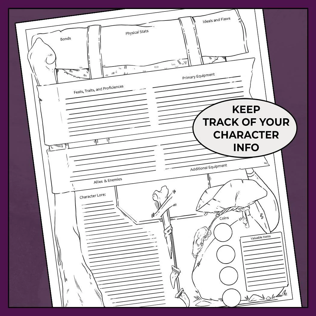 Barbarian Rage, Colorless - DnD 5e Barbarian Character Sheet - Image 3