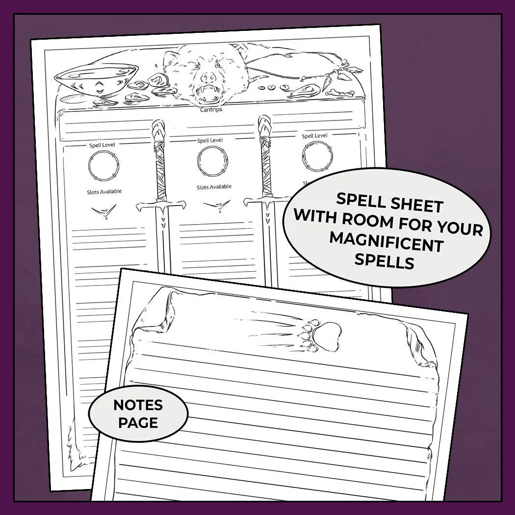 Barbarian Rage, Colorless - DnD 5e Barbarian Character Sheet - Image 4