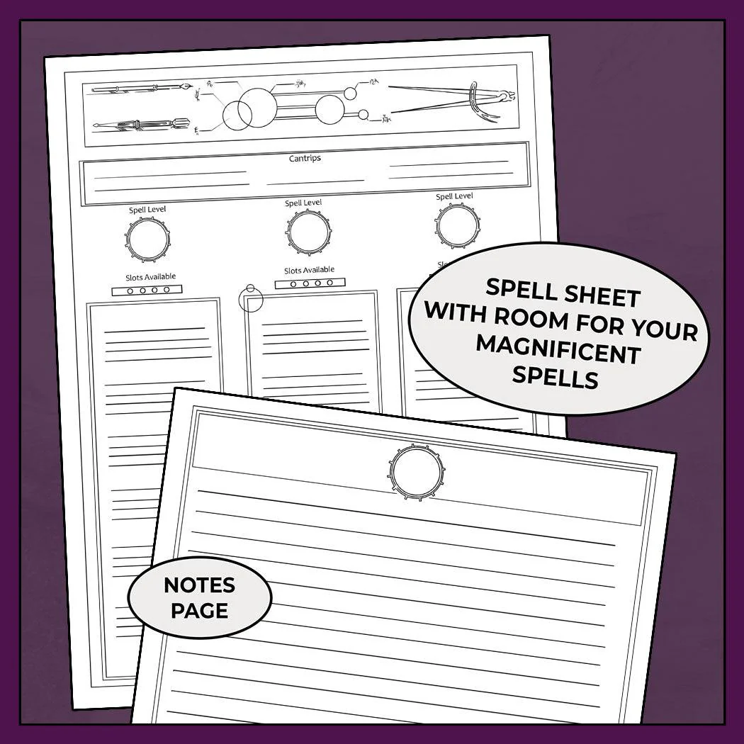 Artificers Blueprint, Colorless - DnD 5e Artificer Character Sheet - Image 4
