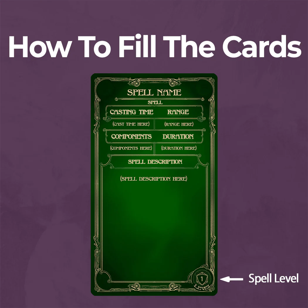 Druid Spell Cards D&D 5e - Fillable PDF - Image 3