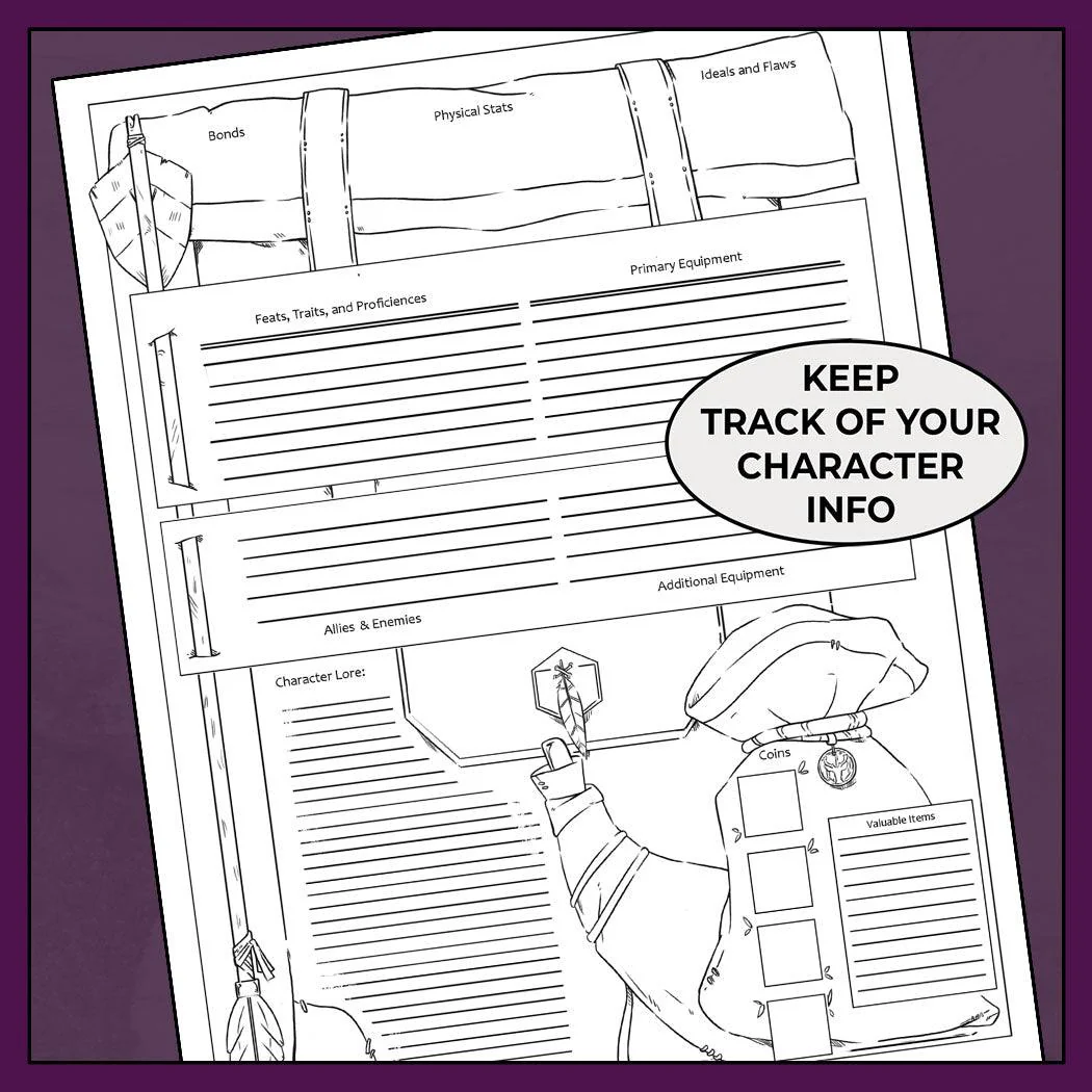 Lone Ranger, Colorless - DnD 5e Ranger Character Sheet - Image 3