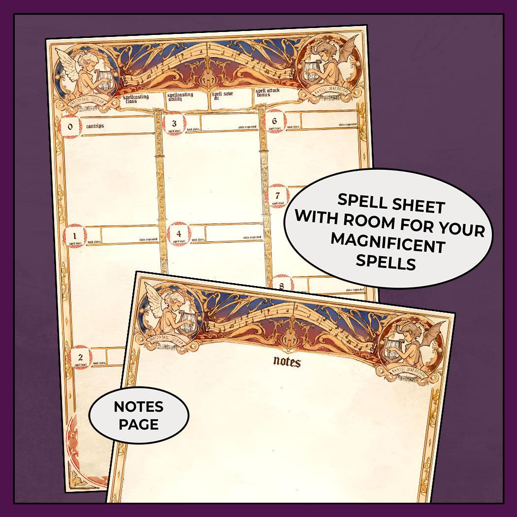 Muse - DnD 5e Bard Character Sheet - Image 4
