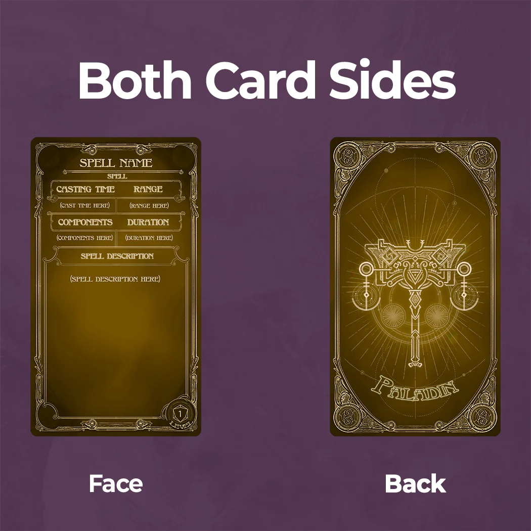 Paladin Spell Cards D&D 5e - Fillable PDF - Image 2