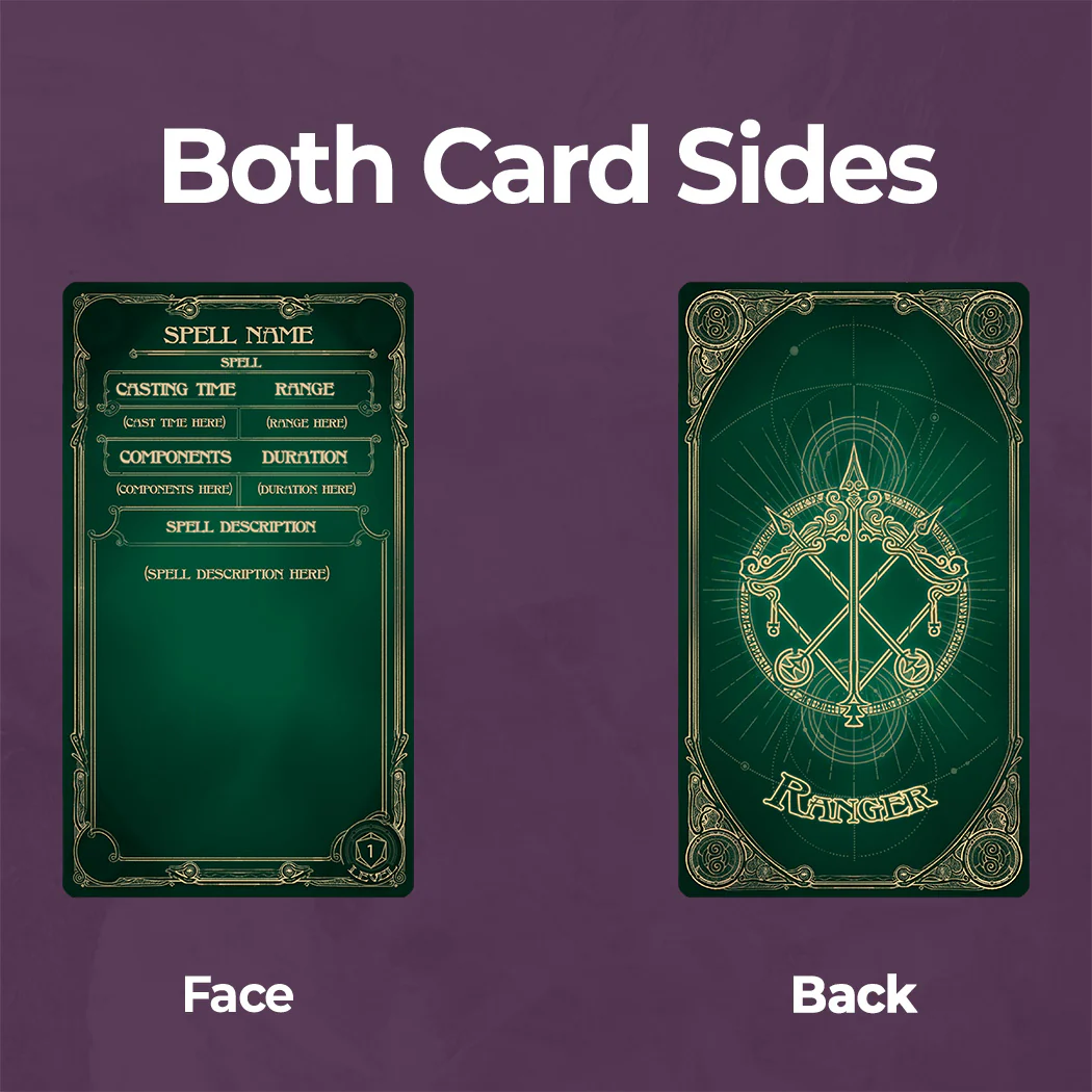Ranger Spell Cards D&D 5e - Fillable PDF - Image 2