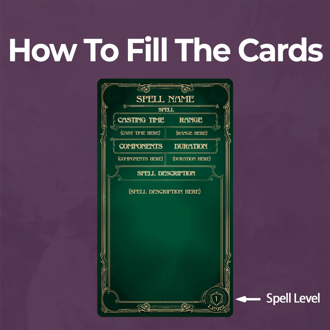 Ranger Spell Cards D&D 5e - Fillable PDF - Image 3