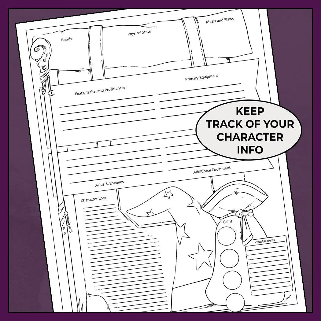 Scholar of the Arcane, Colorless - DnD 5e Wizard Character Sheet - Image 3