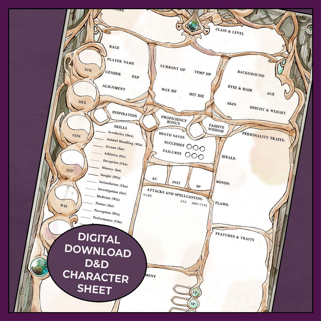 Tinkering Artificer - DnD 5e Artificer Character Sheet